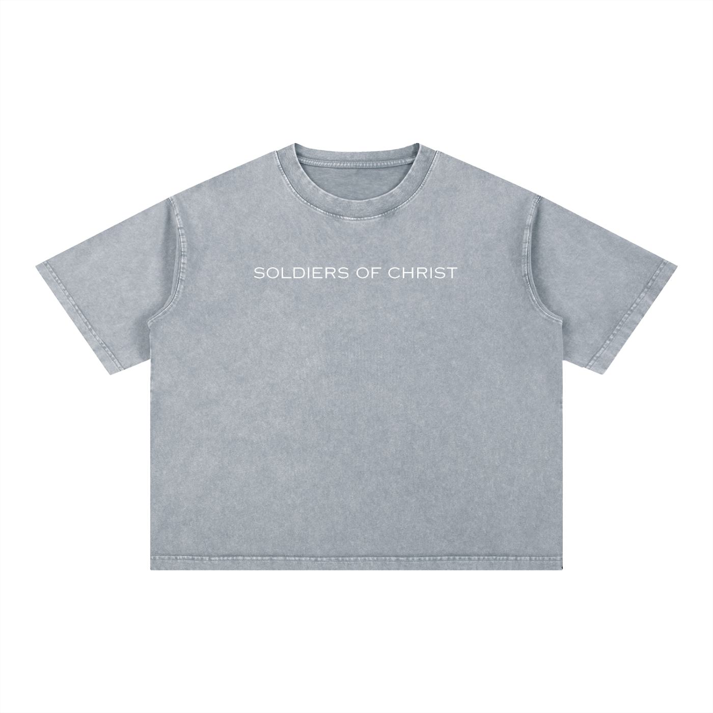 Soldiers Of Christ Wash Boxy Cotton T-Shirt
