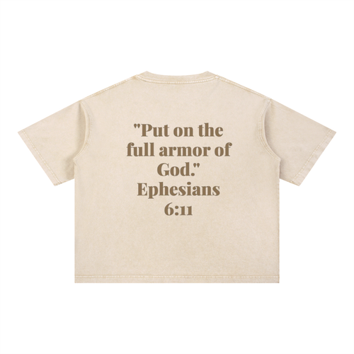 Soldiers of Christ  Wash Boxy Cotton T-Shirt